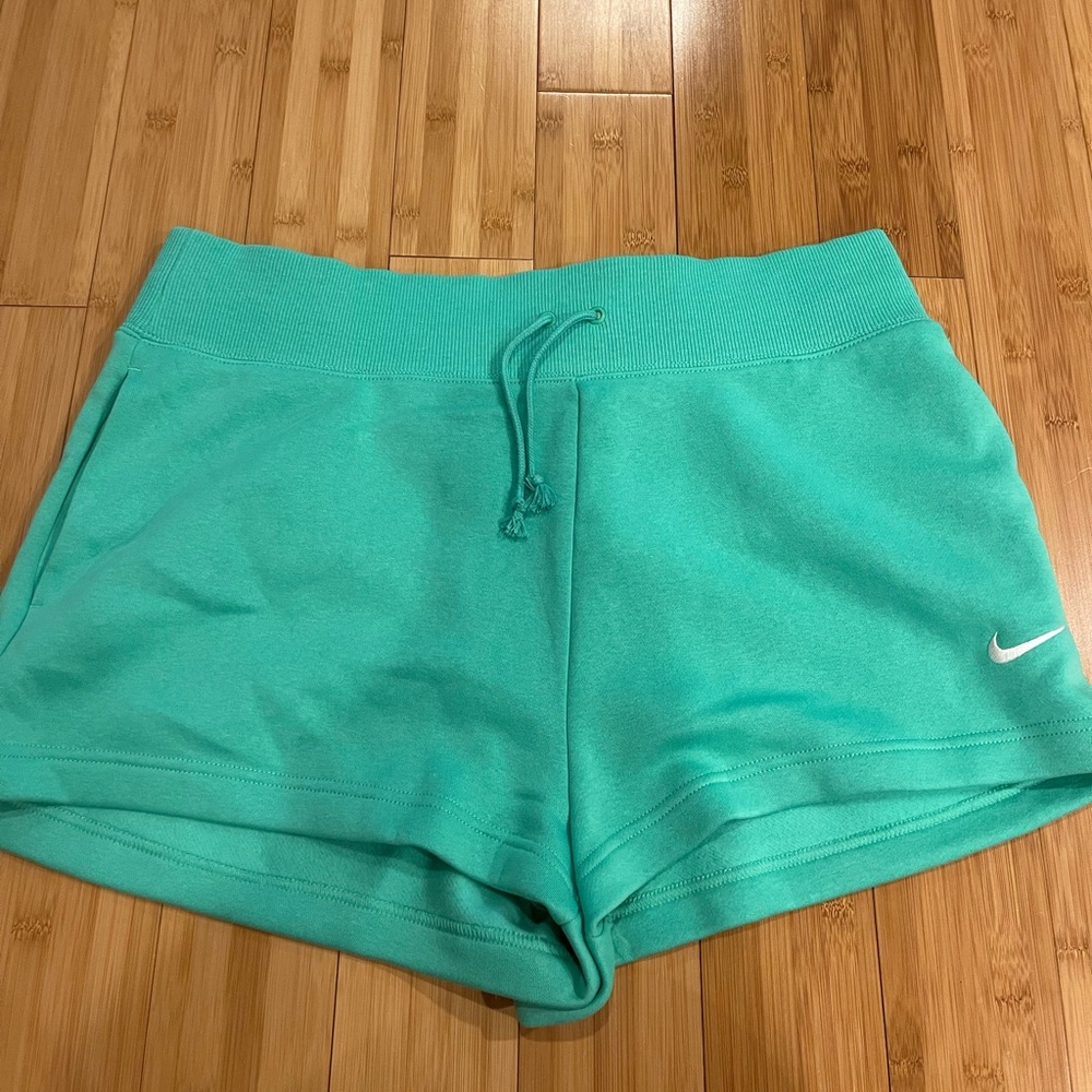 Teal nike soft shorts